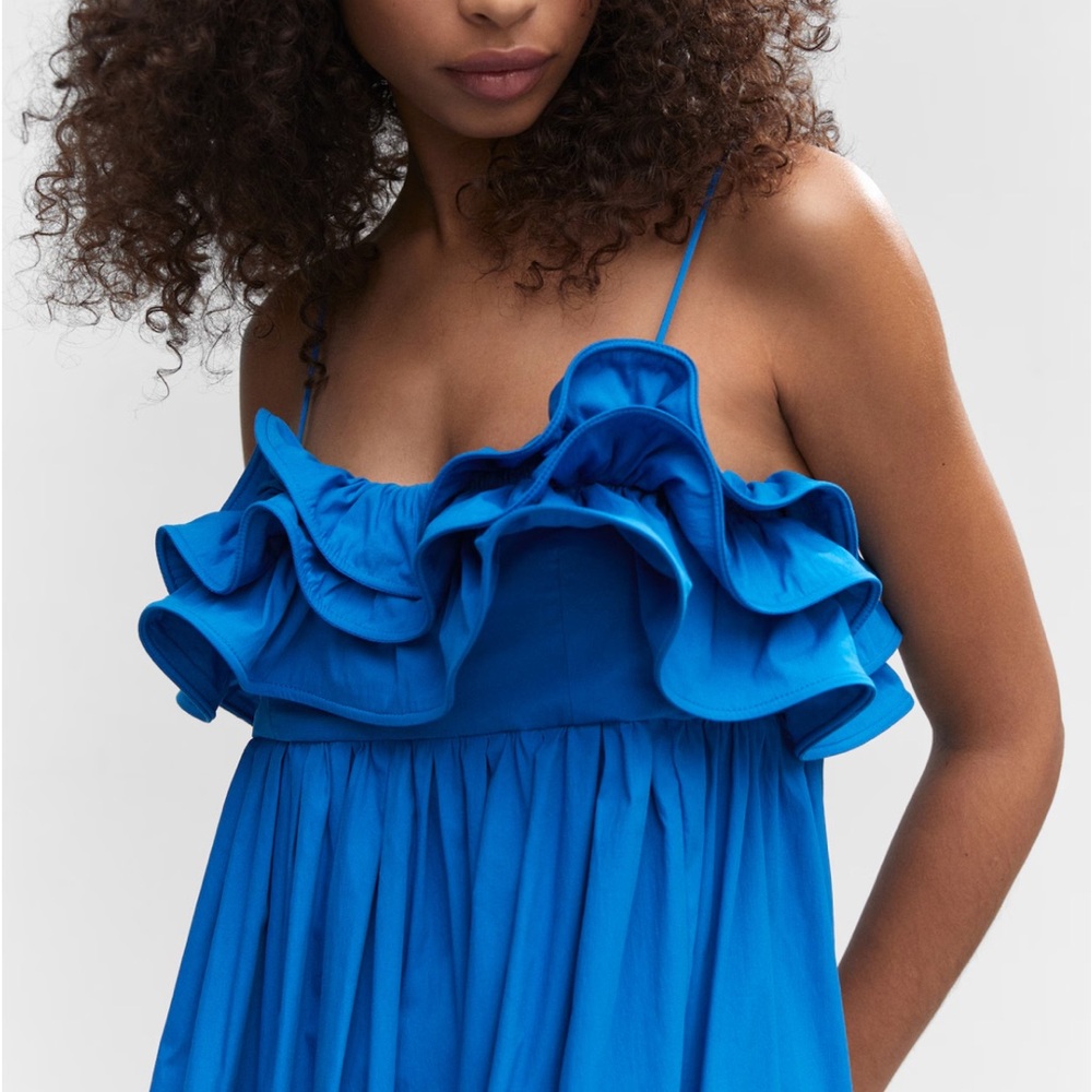 Mango | Long Dress with Ruffles - Picture 4 of 7